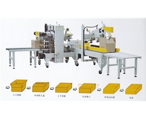 自動(dòng)遮蓋封箱機(jī)配套自動(dòng)四角邊封箱
